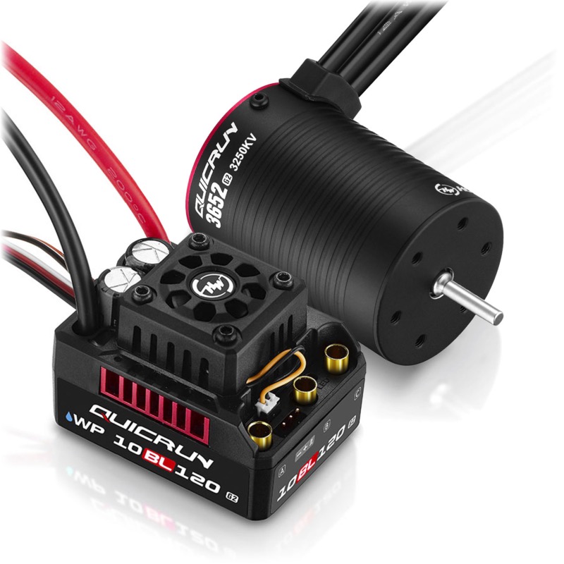 Hobbywing Combo WP10BL120G2 moteur 3652SL-3250KV-G2 ESC 120 AMP