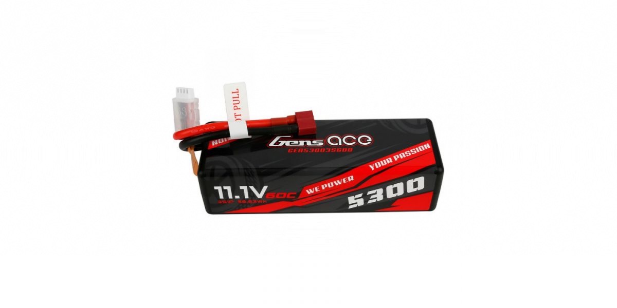 Gens ace Batterie LiPo 3S 11.1V-5300-60C (Deans) 