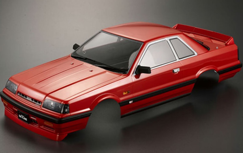 Carrosserie Nissan Skyline R31 rouge 190MM 1/10 déjà peinte avec décoration killerbody KB48677