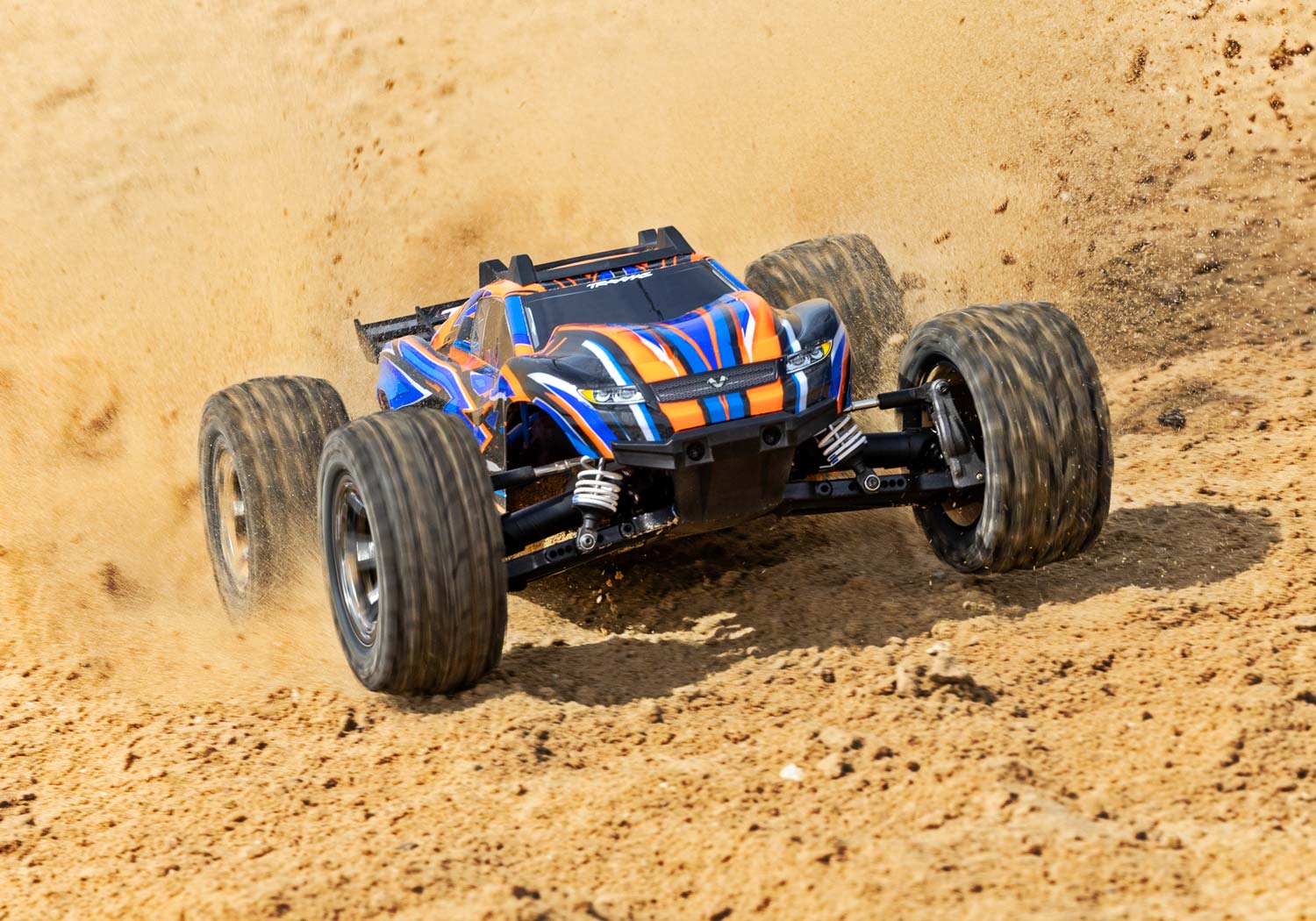 Nouveau TRAXXAS RUSTLER VXL 1/10 BRUSHLESS 4x4 TSM HD ORANGE