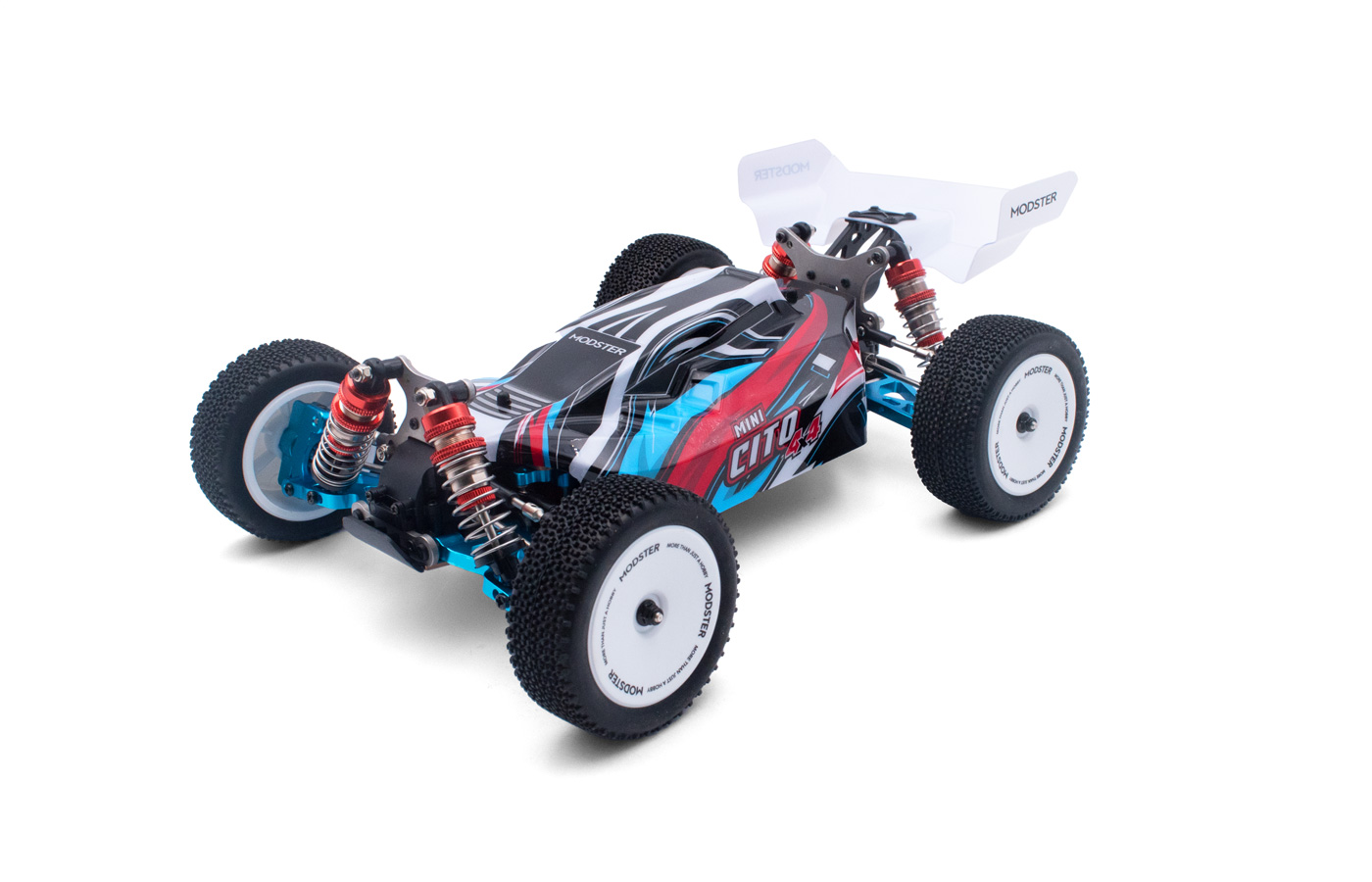 PACK MODSTER Mini Cito Buggy Brushed 4WD 1/14 RTR avec KIT FULL ALUMINIUM à installer