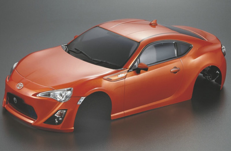Carrosserie Toyota 86 190MM orange 1/10 déjà peinte avec décoration killerbody KB48567