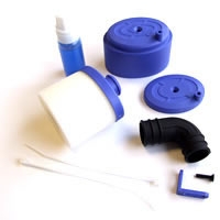 FASTRAX filtre à air 1/8 waterproof bleu & bidon d'huile FAST93B