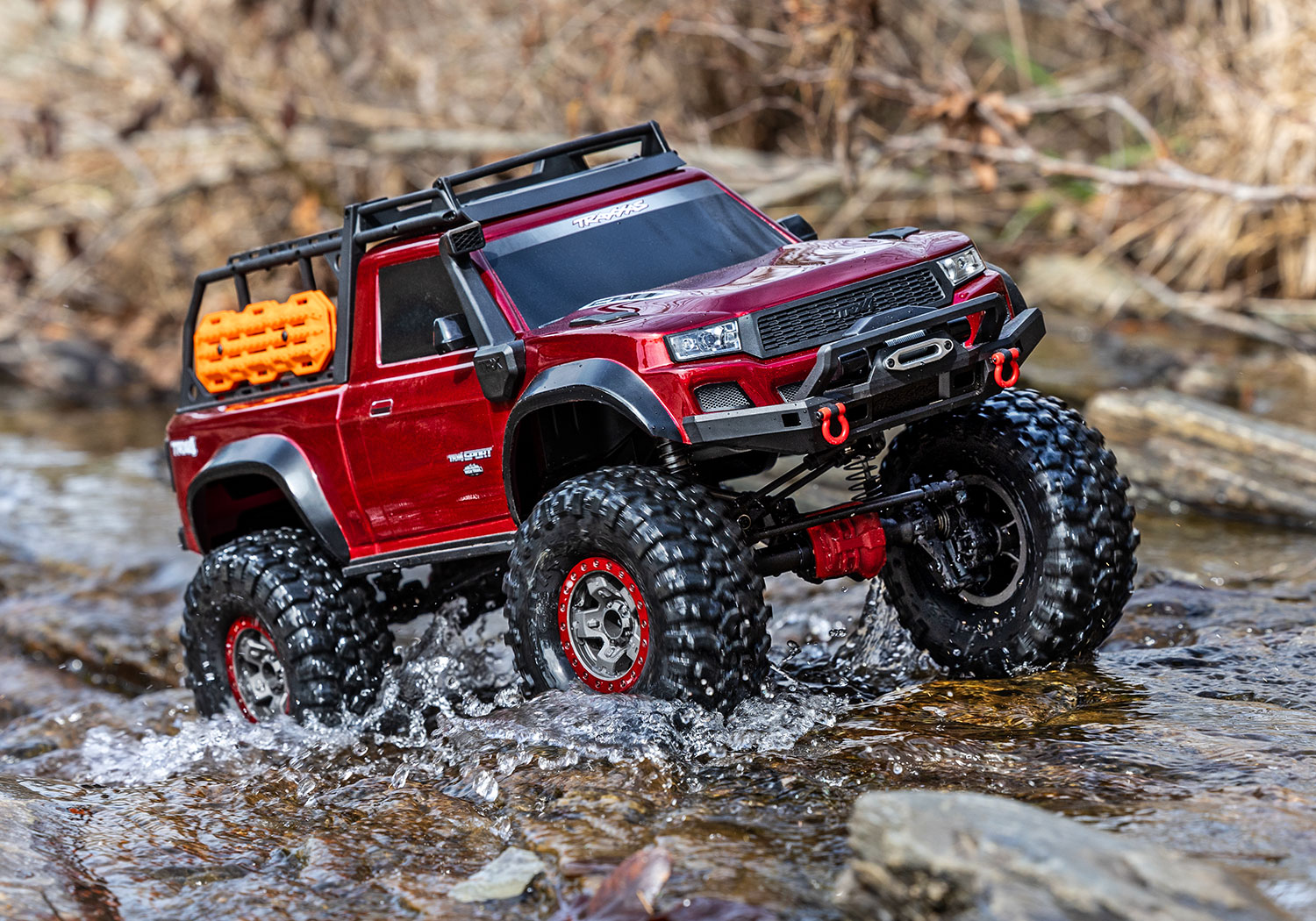PACK ECO TRAXXAS TRX-4 SPORT HIGH TRAIL ROUGE LIPO 3S CHARGEUR SAC OFFERT