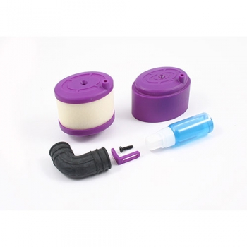 FASTRAX filtre à air 1/8 waterproof violet & bidon d'huile FAST93P